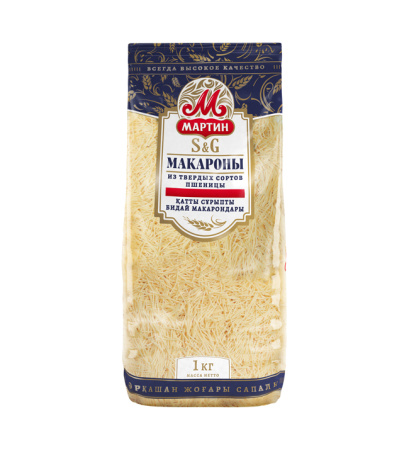 Вермишель №1 макаронные изделия Мартин гр.А, в/с 1кг*10